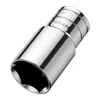 Soquete estendido em aço cromo-vanádio soquete sextavado de 1/2 polegada soquete de 80 mm de comprimento soquete para chave de impacto 8-32 mm