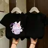 2026 Nuevo Estilo Ropa de Verano con Dibujos Animados para Niños Medianos y Grandes Camiseta de Manga Corta para Niños Algodón Puro Ropa de Verano para Niñas