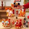 Pequenos Presentes de Ano Novo, Decorações Festivas para o Ano Novo, Palitos Torcidos, Materiais DIY Feitos à Mão, Lanternas do Festival da Primavera, Presentes Infantis do Ano do Cavalo