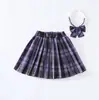 2025 Nueva Falda Plisada de Cuadros Uniforme JK Genuino para Niñas Estilo Universitario de Primavera Falda de Primavera Falda Corta de Verano