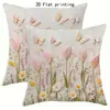 Funda de cojín con flor bordada temu serie flor de primavera funda de almohada para sofá hogar dormitorio