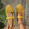 Nuevos Zapatos de Tela Estilo Comercio Exterior con Lazo, Suela Suave, Boca Baja para Mujer, Zapatos Mary Jane con Tira Cruzada para Todas las Estaciones