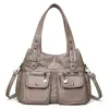 2026 Nuevo Estilo Bolso de Mano de Cuero Suave de Gran Capacidad Bolso de Hombro para Mujeres de Mediana Edad, Bolso de Mamá de Moda, Bolso Cruzado para Viajes