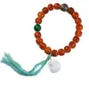 Pulsera Original de Fábrica Vintage de Hueso de Yak con Mantra de Seis Sílabas Xizang DIY Cuentas de Oración Vintage Rosario de Mano