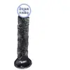 Jiuai Crystal Guerrero de Músculos Reventados Dildo Realista Dildo de Cristal Transparente Masturbador Femenino Juguete Sexual para Adultos