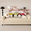 Funda de sofá todo incluido de pelo de zorro plateado, antideslizante y resistente a los arañazos de gato, color crema, apta para todas las estaciones, funda protectora extraíble y lavable
