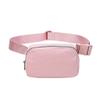 Amazon popular moda impermeável nylon crossbody mulheres cintura bolsa LULU mesmo esportes bolsa de cintura com logotipo impresso