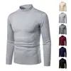 Suéter de Gola Alta Coreano Slim-fit Masculino Preto Moda Outono e Inverno Suéter Versátil Masculino Suéter de Tricô