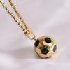 Estilo Esportivo Transfronteiriço Europeu e Americano Personalizado Aço Inoxidável Vintage 19mm Colar de Futebol Criativo Copa do Mundo Versátil Atacado para Mulheres