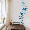 Pegatina de Pared Espejo Acrílico Mariposa de Fábrica Decoración Creativa de Dibujos Animados para Habitación Infantil, Escuela, Sala de Estar, Fondo de TV