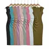 Vestido tailandés para vacaciones de verano, favorecedor y que ilumina, con escote cuadrado, tirantes anchos, diseño acanalado, corte ajustado, vestido midi tipo tank top sexy bodycon