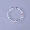 Boting Pulsera de Cristal Blanco Natural 7A Pulsera de Bolas Redondas de un Solo Círculo 6-20 Círculo Único Pura y Simple Unisex Transparente Al por Mayor