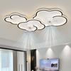 2025 Nuevo Estilo Lámpara de Sala Simple y Atmosférica Diseño Personalizado Lámpara de Techo con Ventilador de Nube Paquete de Iluminación Combinada para Toda la Casa