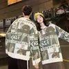 Looks de Casal Inverno 2024 Novo Estilo Coreano Suéter Engrossado Estilo Preguiçoso Masculino Ano Novo Natal Roupas Novas Roora Tendência