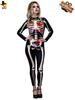 Mono de Halloween para mujer adulta, con diseño de calavera rosa de terror, fantasma, hueso, festival de fantasmas, disfraz de fiesta de cosplay