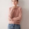 Suéter de punto de cachemira 100% puro, elegante y de alta gama, con capucha para mujer, color liso, para otoño e invierno, casual, reduce la edad, se puede usar en exteriores