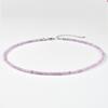 Colar de Contas de Turmalina Rosa Cristal Pequeno e Fresco Acessórios para Mulheres Verão Versátil High-End Pedra Natural Corrente Clavicular Atacado