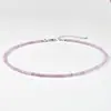 Colar de cristal com miçangas de dopamina de cor primavera e verão feminino turmalina pedra natural corrente clavicular joias que não desbotam atacado