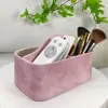 Caja de Almacenamiento de Cosméticos de Cuero, Organizador de Brochas de Maquillaje de Gran Capacidad para Tocador, Caja de Almacenamiento Simple para Escritorio Lg8195