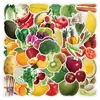 250 piezas de pegatinas para cuenta manual de frutas y verduras, equipaje decorativo, cuaderno, coche, impermeables, pegatinas para niños, venta al por mayor