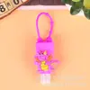 Desinfectante de Manos en Gel Portátil para Niños Tamaño Viaje Dibujo Animado Lindo Trapecio Sin Agua Funda de Goma Suave Doble Cara