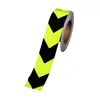 Pegatina reflectante de flecha amarilla fluorescente y negra cinta reflectante para carrocería de coche película de señal de tráfico luminoso de seguridad contra incendios