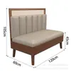 Mesas y Sillas de Madera Maciza Hechas a Medida Comerciales, Cabinas para Barbacoa, Sofás, Comida Caliente para Restaurante, Salón de Té, Cafetería, Mesas de Comedor Contra la Pared