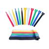 Brida autoadhesiva de color con gancho y bucle tipo T, con hebilla, para almacenamiento de cables de datos de teléfonos móviles, venta al por mayor