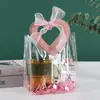 Bolsa de Tote de PVC Pequeña Margarita Bolsa para Dulces de Boda Bolsa de Regalo Cuadrada Bolsa de Embalaje Bolsa de Plástico de Mano