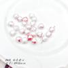 Amor DIY cerâmica contas superfície lisa cor furo reto cor fofa brincos feitos à mão DIY material para brincos acessórios