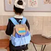 Mochilas Coreanas de Moda con Color Contrastante para Niños y Niñas, Elegantes Mochilas Escolares Primarias con Cierre de Cordón, Mochilas Infantiles Nuevas de Gran Capacidad