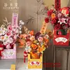 Roupas Florais 2025 Novo Modelo Caixa de Plantação em Vaso de Ano Novo Buquê de Véspera de Ano Novo Caixa de Bolsa Caixa do Balde da Fortuna Caixa de Presente de Buquê de Véspera de Ano Novo Atacado