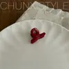 Horquilla retro elegante de estilo francés rojo para mujer, clip para flequillo y cabello suelto de otoño e invierno, accesorios para la cabeza de acetato de alta calidad