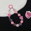 Cuentas de Dulces Lindas Cadena para Teléfono Móvil de Mariposa Flores de Colores Macarrón Colores Contrastantes Colgante de Corazón de Chica Accesorios para Bolsos