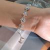 Pulsera coreana de moda simple con flor de circonita, diseño de nicho, flor dulce, aleación, joyería de mano, viento veraniego de campus