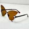 Novos Óculos de Sol Borboleta Transfronteiriços de Uma Peça para Mulheres, Armação Grande da Moda para Tirar Fotos, High-End, Rosto Grande, Óculos de Sol da Moda Emagrecedores