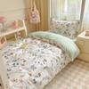 Conjunto de três peças de roupa de cama de algodão para dormitório estudantil 0,9 metros 1m1,2 cama de solteiro capa de edredom de algodão capa de edredom lençol de cama