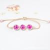 Pulsera de flor eterna de flor real nueva directa de fábrica estilo coreano pulsera de cuentas de vidrio de flor de cerezo seca fresca regalo