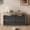 Gabinete auxiliar nórdico, gabinete auxiliar para apartamento pequeño, gabinete de almacenamiento para sala de estar, gabinete de revista simple, gabinete de almacenamiento para dormitorio, módulo de estantería combinado