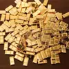 Ouro areia pequeno lingote ornamentos sólidos barra de latão ouro artesanato liga transporte mini simulação caixa de presente ouro presente