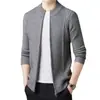 Moderna Chaqueta de Punto Estilo Hong Kong para Hombre, Nueva Chaqueta de Punto Casual Primavera y Otoño 2024 Ropa para Hombre