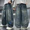 Pantalones de Otoño para Niños 2026 Estilo Nuevo, Para Niños Grandes Otoño Fresco Niño Holgado Primavera-Otoño Graffiti Jeans para Niños