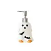 Dispensador de Loção Cerâmico em Formato de Abóbora Fantasma de Halloween Garrafa Dispensadora de Sabão Garrafa de Álcool em Gel Cerâmica Garrafa de Refil para Gel de Banho