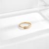 Anel de Titânio e Aço Inoxidável com Concha Branca Geométrico Simples Elegante Estilo Japonês e Coreano Design para Mulheres Senso de Design Nicho Moda Dourado 18k