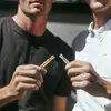 Pendente Inalador de Aço Inoxidável Banhado a Ouro Europeu e Americano Transfronteiriço Moda Meditação Mindfulness Substituição Personalizada Óleo Essencial Cessação do Tabagismo