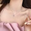 Collar de Lazo Rosa Dulce Estilo Coreano Accesorios para Mujer, Nicho de Lujo Ligero Moda de Alta Gama Versátil Cadena para Clavícula Joyería