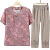 Camisa de manga corta para abuela de verano para mujeres de mediana edad y mayores, cárdigan holgado para señora mayor, ropa superior, traje de verano para madre