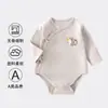 Ropa Temprana de Primavera para Bebés Anyang, Mameluco de Algodón Puro Clase A para Bebés Pequeños, Body sin Costuras de Manga Larga