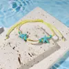 Pulseira de Olho de Concha Estilo Boho Novo Transfronteiriça Corda de Mão Tecida Estrela do Mar de Algodão Venda Quente Estilo Férias na Praia