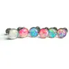 Uña de Labio F136 Titanio Borde Ondulado Aurora Jelly Ópalo Hueso del Oído Uña G23 Aleación de Titanio Joyería para Piercing Uña de la Lengua